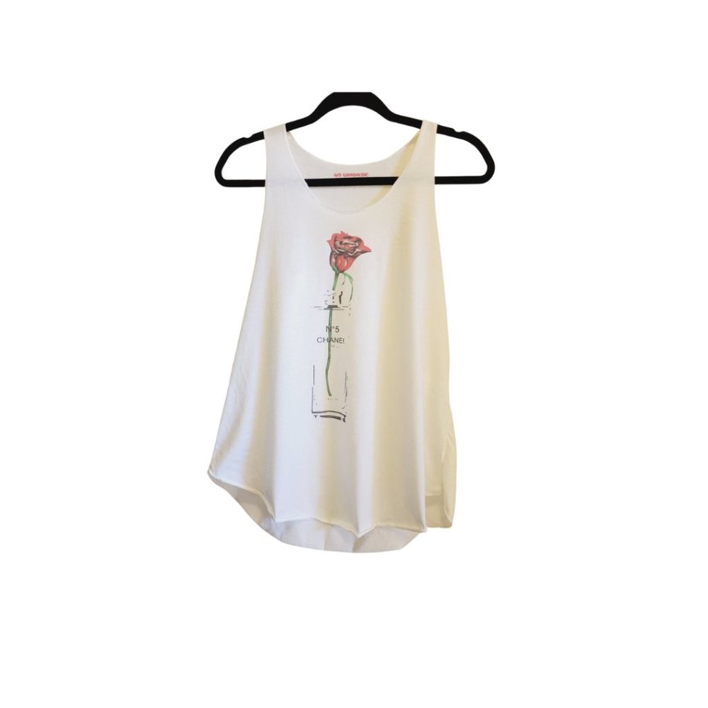 SM Wardrobe Rose Tank | Women's M | White